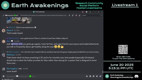 Earth Awakenings - Livestream 1 - #3239 - Live on Rumble/Youtube/X-Twitter/Twitch