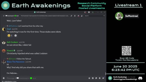 Earth Awakenings - Livestream 1 - #3239 - Live on Rumble/Youtube/X-Twitter/Twitch