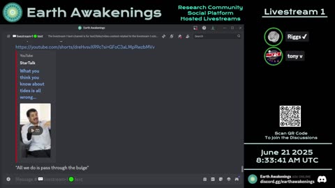 Earth Awakenings - Livestream 1 - #3241 - Live on Rumble/Youtube/X-Twitter/Twitch