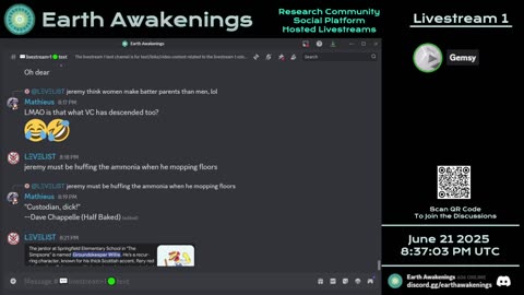 Earth Awakenings - Livestream 1 - #3241 - Live on Rumble/Youtube/X-Twitter/Twitch