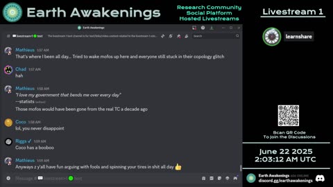 Earth Awakenings - Livestream 1 - #3245 - Live on Rumble/Youtube/X-Twitter/Twitch