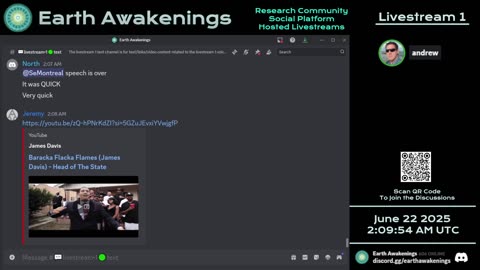 Earth Awakenings - Livestream 1 - #3245 - Live on Rumble/Youtube/X-Twitter/Twitch