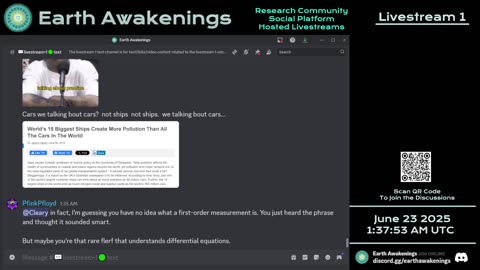 Earth Awakenings - Livestream 1 - #3247 - Live on Rumble/Youtube/X-Twitter/Twitch