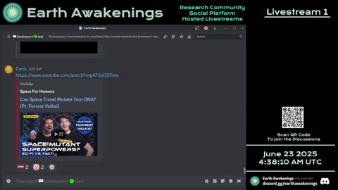 Earth Awakenings - Livestream 1 - #3247 - Live on Rumble/Youtube/X-Twitter/Twitch