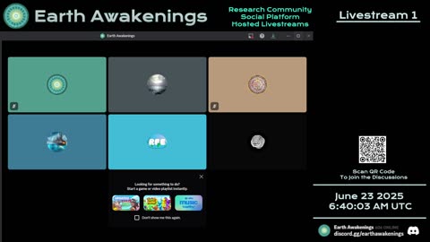 Earth Awakenings - Livestream 1 - #3247 - Live on Rumble/Youtube/X-Twitter/Twitch