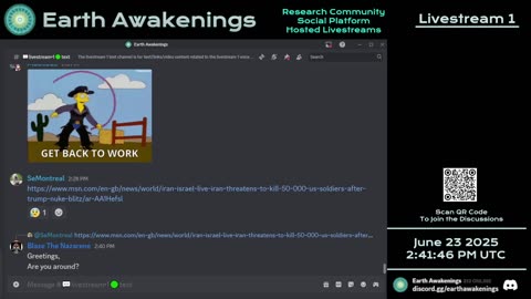 Earth Awakenings - Livestream 1 - #3249 - Live on Rumble/Youtube/X-Twitter/Twitch