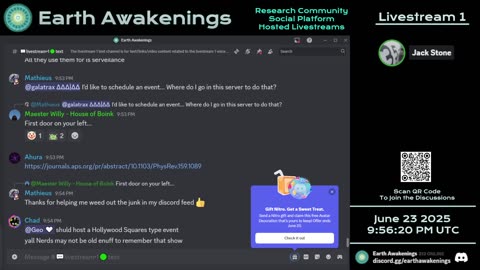 Earth Awakenings - Livestream 1 - #3249 - Live on Rumble/Youtube/X-Twitter/Twitch