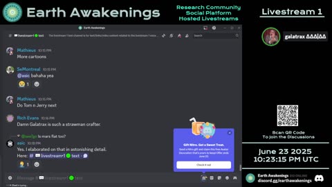 Earth Awakenings - Livestream 1 - #3249 - Live on Rumble/Youtube/X-Twitter/Twitch