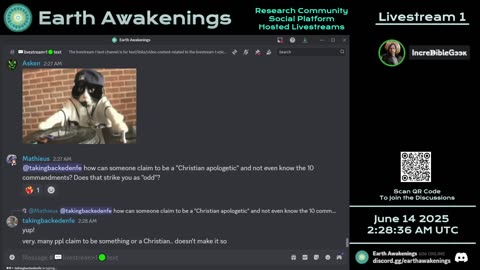 Earth Awakenings - Livestream 1 - #3228 - Live on Rumble/Youtube/X-Twitter/Twitch