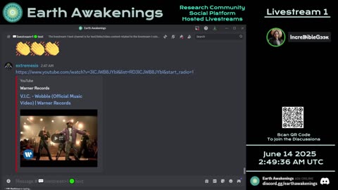 Earth Awakenings - Livestream 1 - #3228 - Live on Rumble/Youtube/X-Twitter/Twitch
