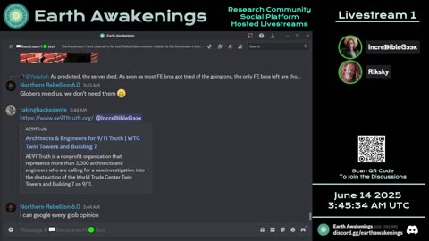 Earth Awakenings - Livestream 1 - #3228 - Live on Rumble/Youtube/X-Twitter/Twitch