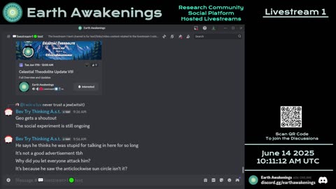 Earth Awakenings - Livestream 1 - #3228 - Live on Rumble/Youtube/X-Twitter/Twitch