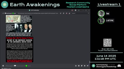 Earth Awakenings - Livestream 1 - #3228 - Live on Rumble/Youtube/X-Twitter/Twitch