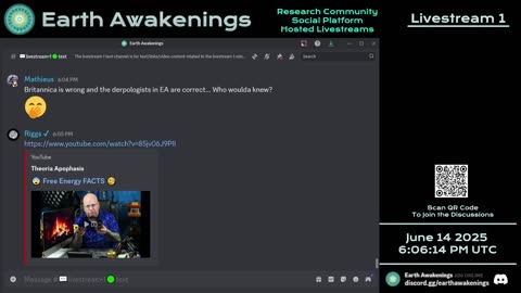 Earth Awakenings - Livestream 1 - #3229 - Live on Rumble/Youtube/X-Twitter/Twitch