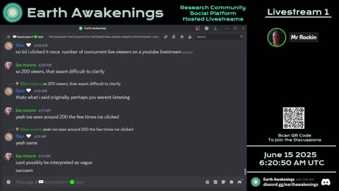 Earth Awakenings - Livestream 1 - #3229 - Live on Rumble/Youtube/X-Twitter/Twitch