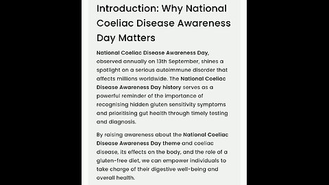 Celiac Disease Treatment Awareness Gluten Month Free