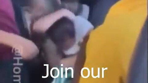 Large African male pummels 9 years old white girl as the other Africans cheer him on.