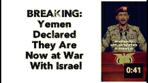 "Yemen's Houthis Declare War on Israel - BREAKING NEWS"