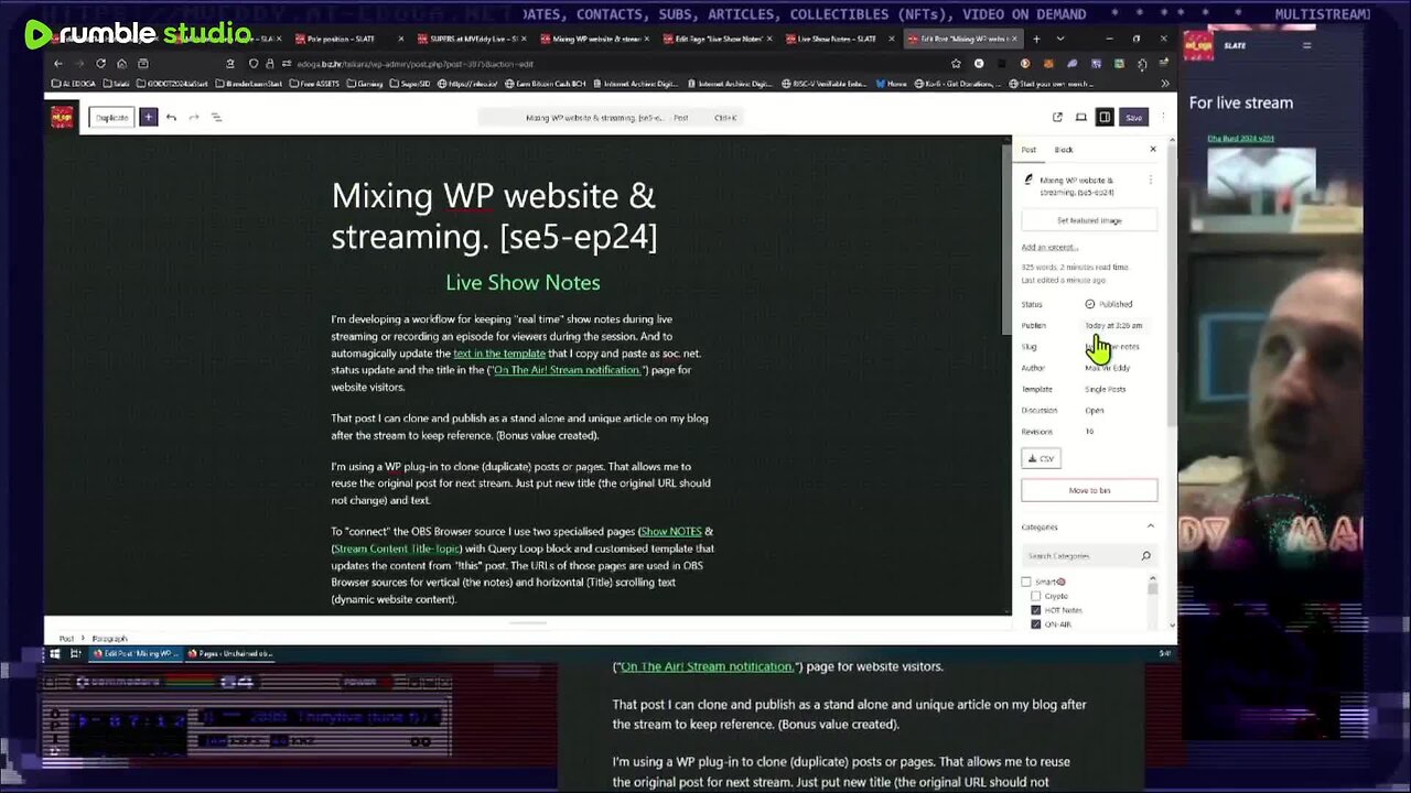 Mixing WP website & streaming. [se5-ep24] #MVEddyLive - Live RECAP
