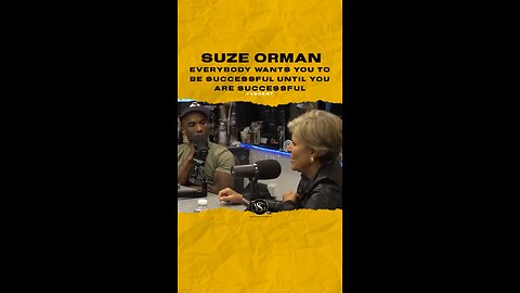 @therealsuzeorman Everybody wants you to be successful until you are successful