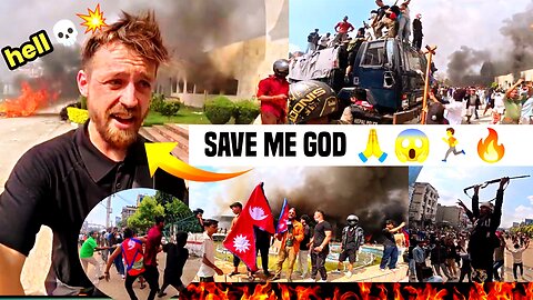🔥 Tourist shocked 😱🏃 after saw gen z protest in Nepal 🇳🇵| tourist in nepal protest 🔥🔥