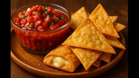 Chips & Salsa Hack | Queso-Stuffed Tortilla Chips with Fresh Roasted Salsa