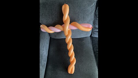 Braided Balloon Cross - balloon twisting tutorial