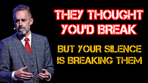 They THOUGHT you'd BREAK but your SILENCE is BREAKING them
