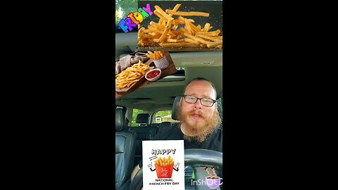 Friday. French fries and blueberry muffins.