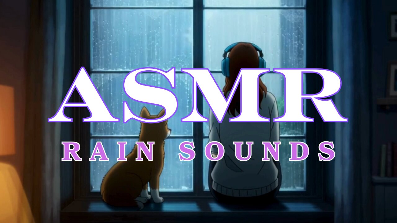 ASMR Rain Sounds for Deep Sleep | Cozy Night with a Dog