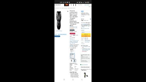Panasonic Cordless Men's Beard Trimmer With Precision Dial, Adjustable 19 Length Setting,