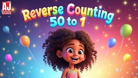 Reverse Counting 50 to 1 🚀 | Learn Backward Numbers for Kids😊