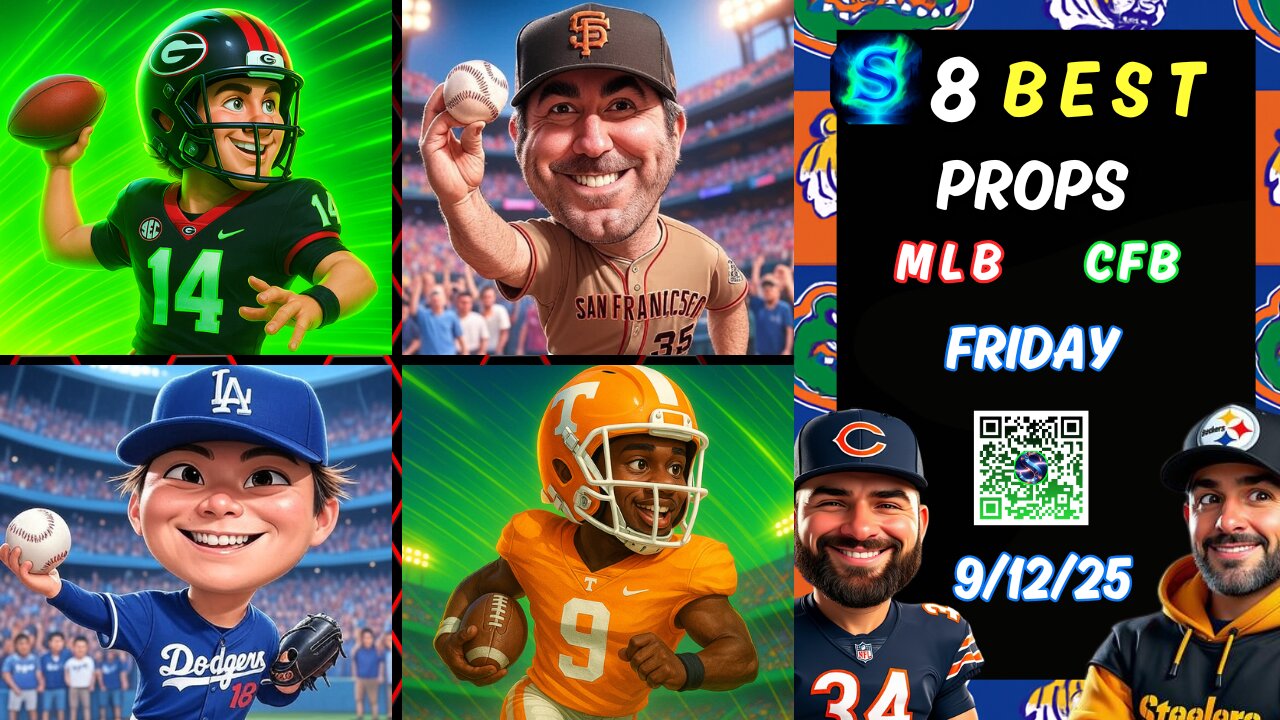 🔥8 HOT PRIZEPICKS CFB FRIDAY PICKS & PROPS | MLB PICKS TODAY | 9/12