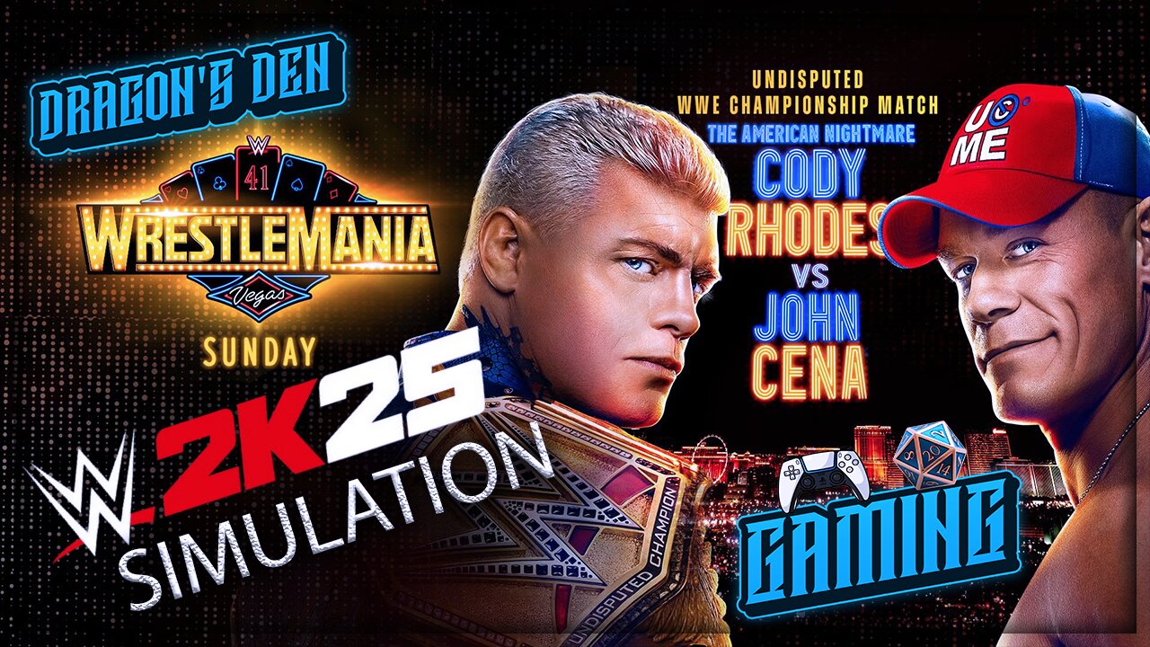 John Cena vs. Cody Rhodes - WWE2K25 SIMULATION | WrestleMania 41