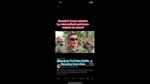 In Polish : Grzegorz Braun, men with Rosaries were not allowed in government building