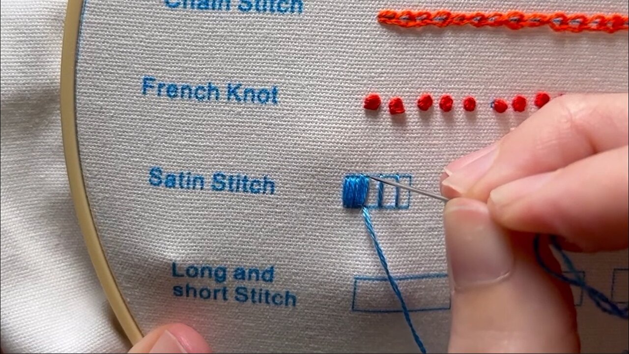 Embroidery (Lesson 5): Satin Stitch