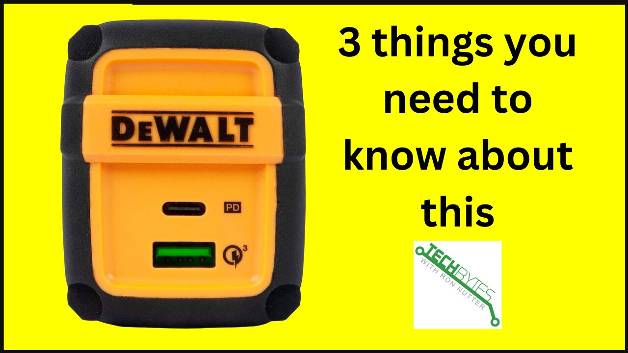 3 Things to know about the DEWALT Heavy Duty 49.5W Dual USB & USB C Charger Block