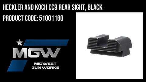 Heckler And Koch CC9 Rear Sight, Black - 51001160