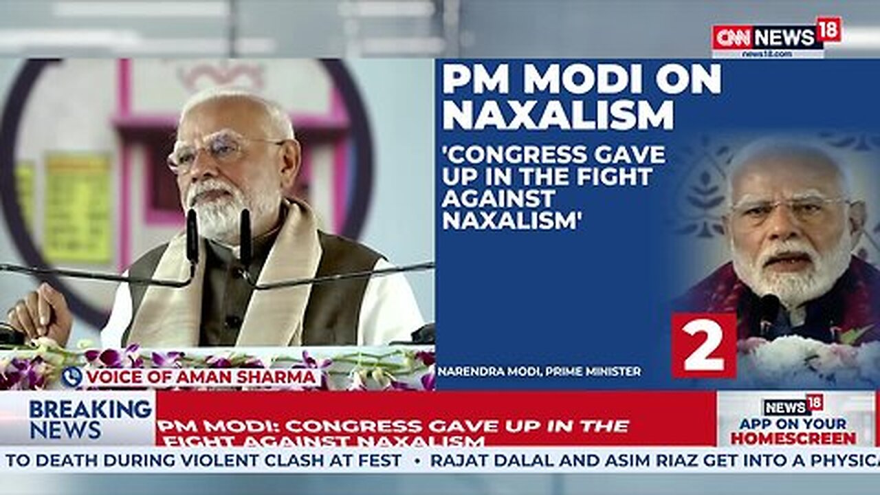 PM Narendra Modi Slams Congress_ 'Naxalism Boosted by Congress Policies' _ Bilaspur Rally