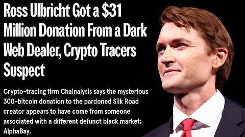 Suspected Alpha Bay Darknet Dealer sends Ross Ulbricht 300 BTC ($31M) 🪙🤑