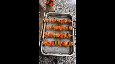 skewered chicken