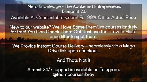 (courseslibrary.com)Nero Knowledge - The Awakened Entrepreneurs Blueprint 2.0