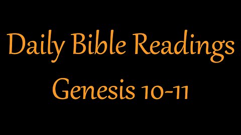 Genesis 10-11