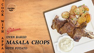Oven Baked Masala Chops | Tandoori Chops | BBQ Chops | Chops with Baked Potato | Oven-Grilled Chops