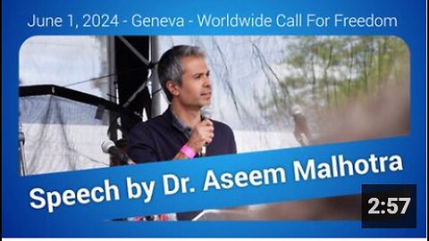 Dr. Aseem Malhotra's Speech on Worsening Public Health at Geneva Freedom Rally, June 1st 2024