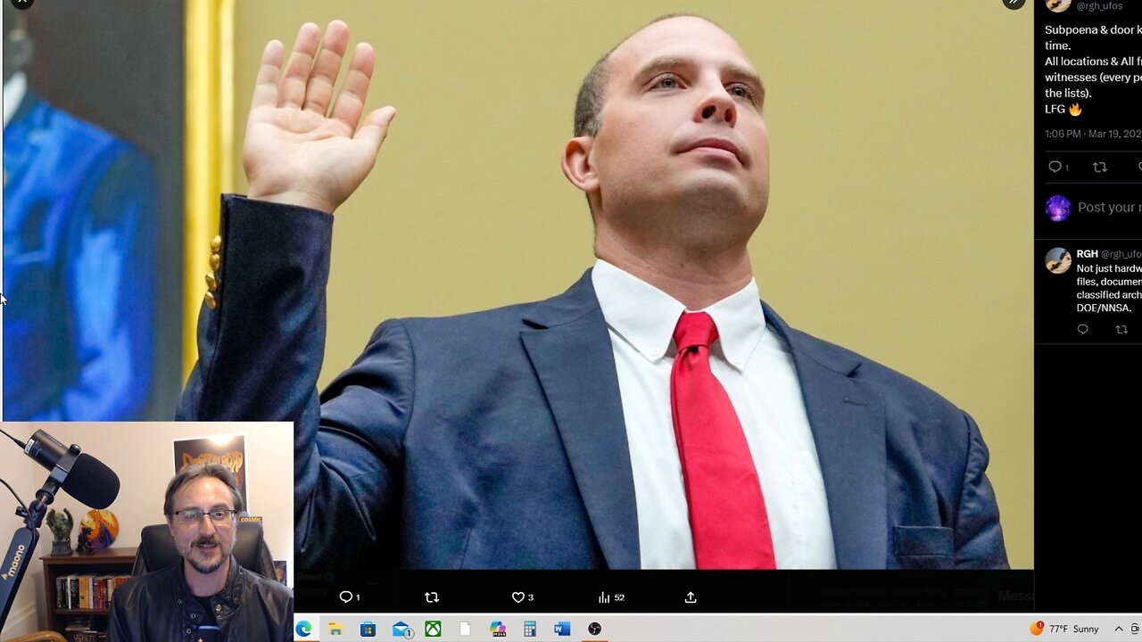 Breaking News! UFO Whistleblower David Grusch to Join Congress as Staffer!