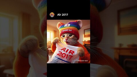 An orange cat smells a bag of air from 2017 #memes #funny