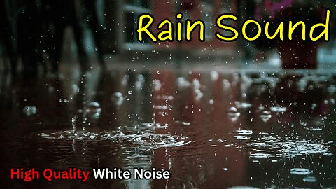 Soothing Rain White Noise (Black Screen) | Calm, Sleep, Focus
