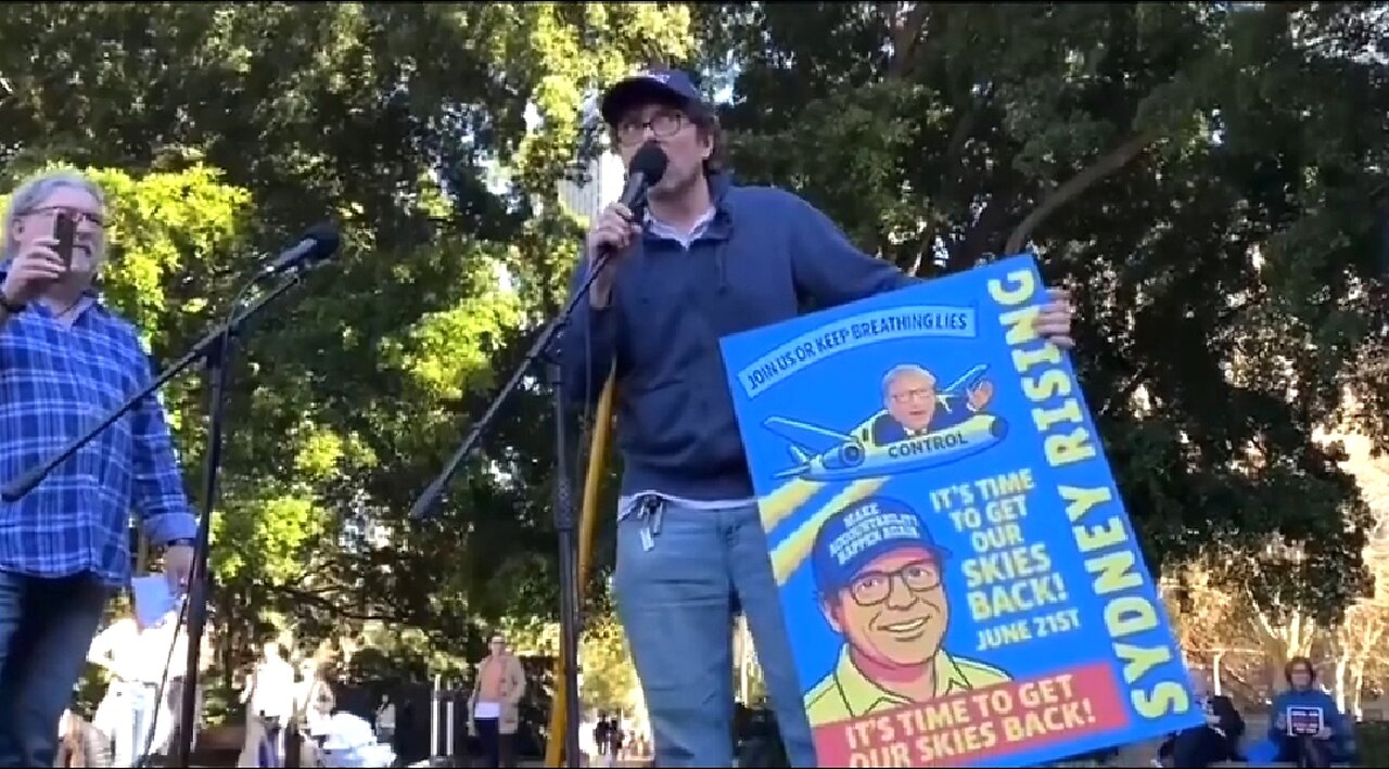 PASSIONATE SPEECH AGAINST BILL GATES AT THE 🇦🇺 STOP THE CHEMTRAILING PROTEST AND MARCH!! 🔥