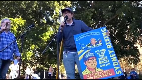 PASSIONATE SPEECH AGAINST BILL GATES AT THE 🇦🇺 STOP THE CHEMTRAILING PROTEST AND MARCH!! 🔥